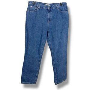 Vintage Y2K Size 16 Tommy Hilfiger Blue Denim Jeans Preppy Cotton Straight Leg